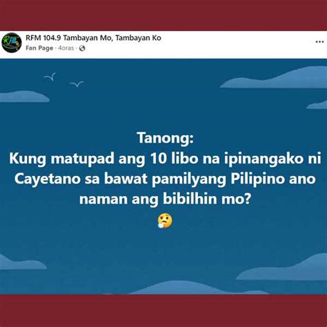 What you need to know about “Sampung libo ni Cayetano” .
